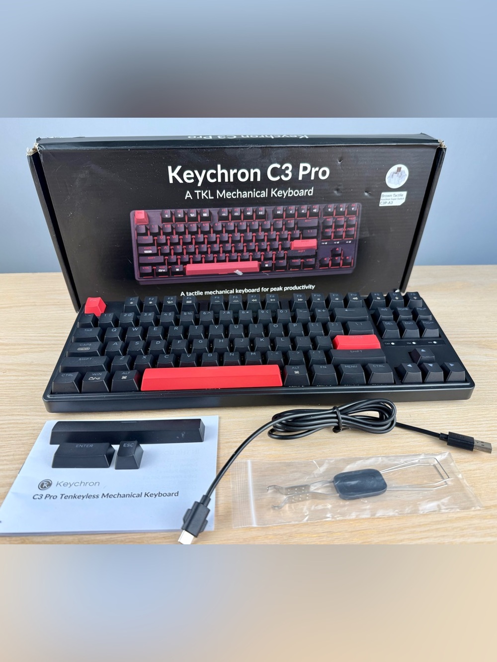 Keychron C3 Pro TKL Mechanical Keyboard Brown Switches